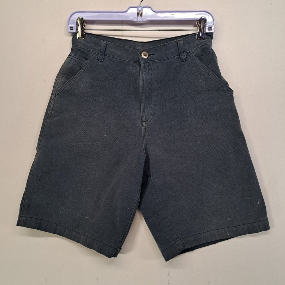 Vintage Quiksilver Carpenter Shorts 28 Baggy Loose Fit Blue Gray Skater